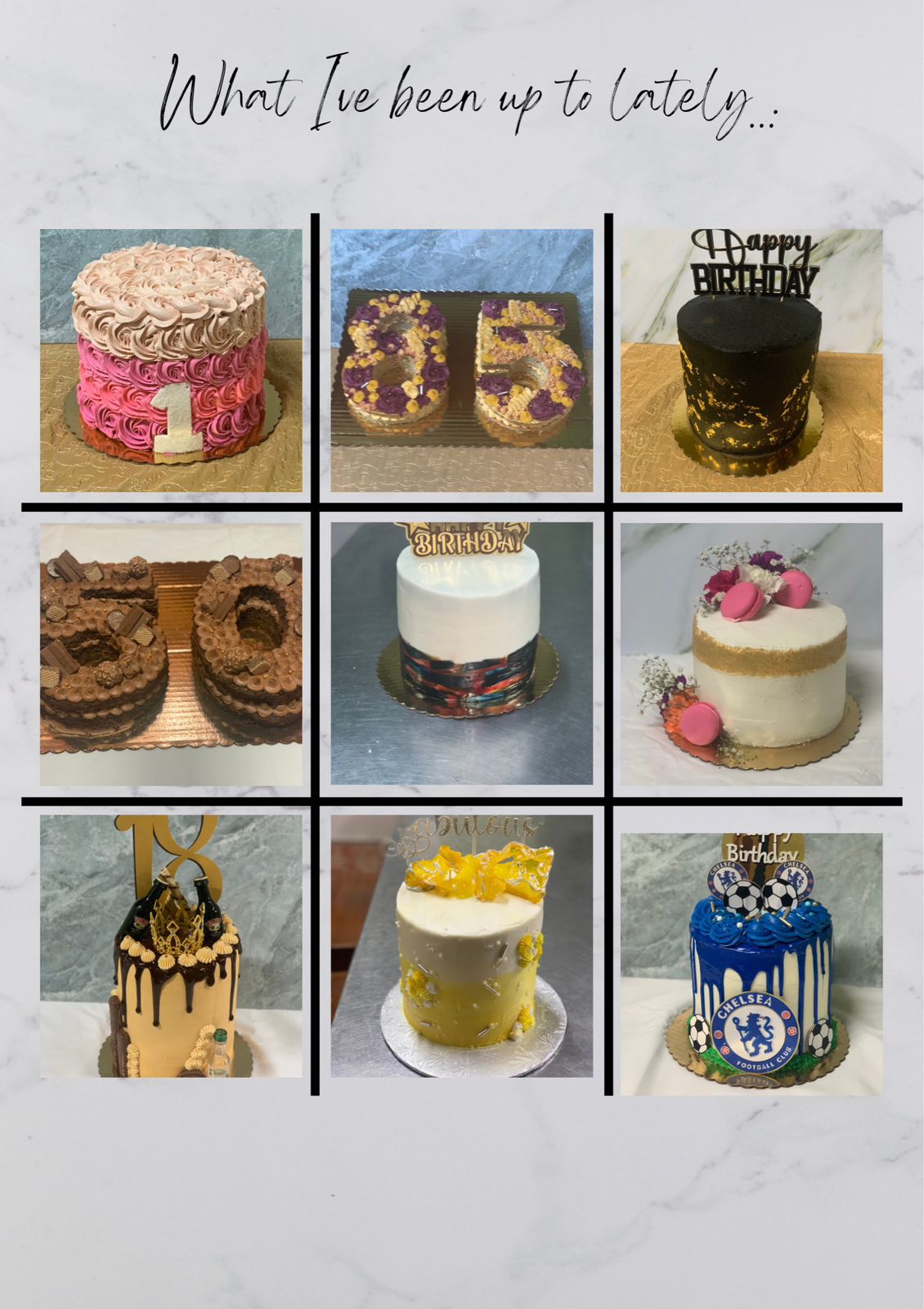 Beautiful cake collage